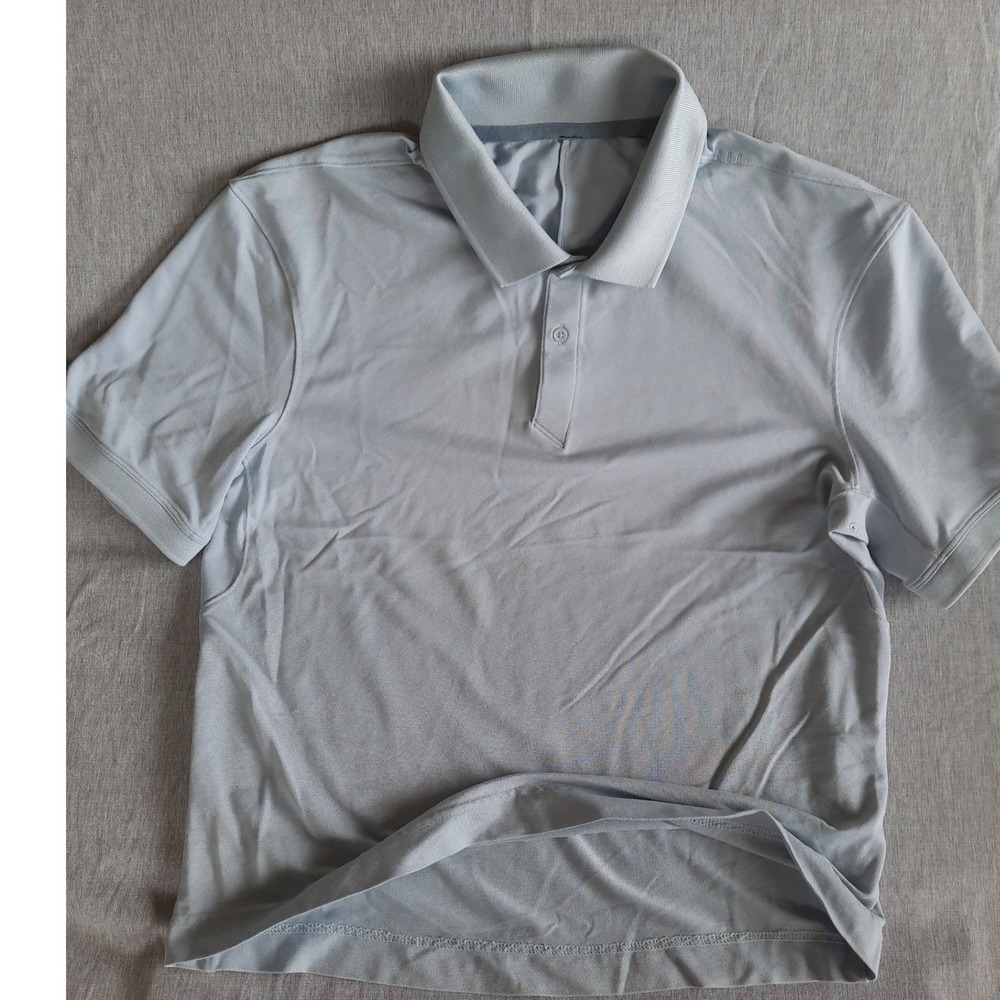 Lululemon Men Medium Activewear ShortSleeve Athletic Knit Golf PoloShirt Stretch